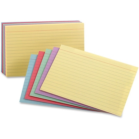 Oxford Card, Index, 3X5, Rainbow Pack Pk OXF40280